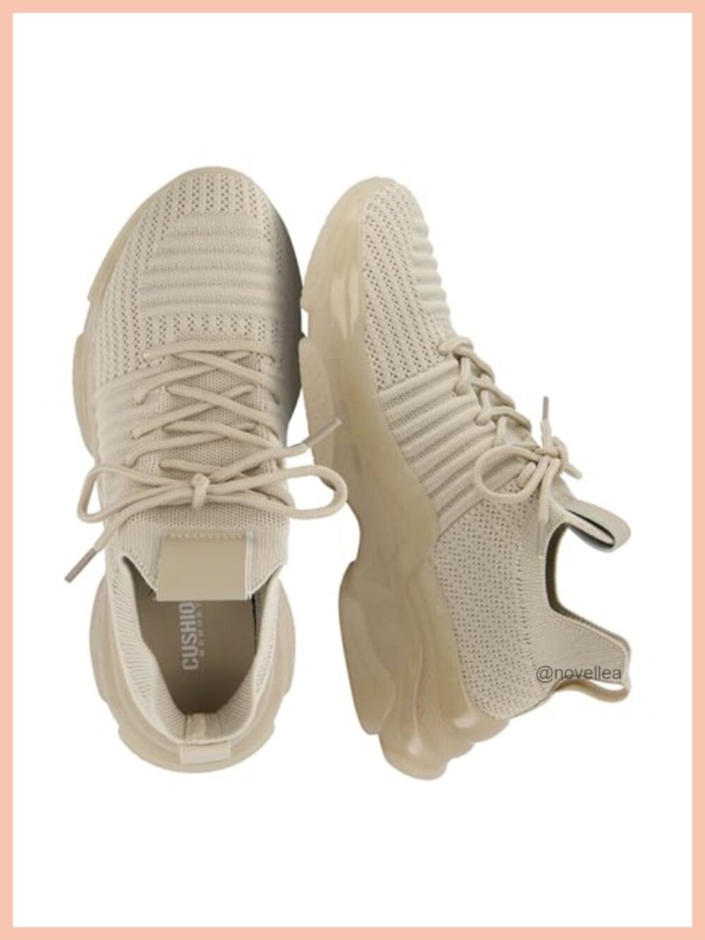 Knit Sneaker Memory Foam Cushioned Platform Walking Shoes